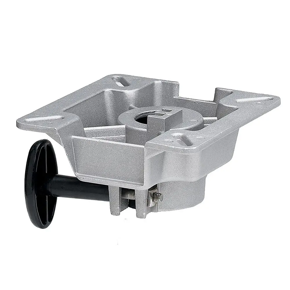 Attwood SWIVL-EZE LakeSport 2-3/8" Seat Mount with Friction Control - Aluminum (7" L x 7" W x 4" H) - main product image