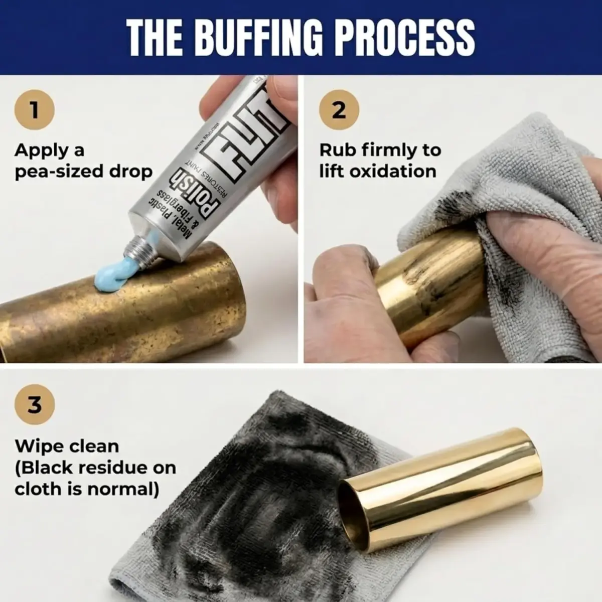 Flitz Metal Polish Paste 150g (5.29oz) | Solid Chrome, Stainless Steel, Aluminum Polish for Light Oxidation - view 5