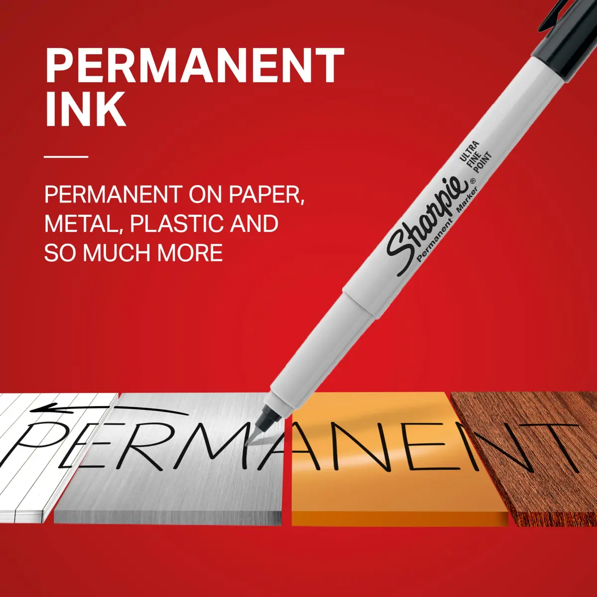 Sharpie Permanent Markers Ultra Fine Point Black 2 Count | Precise Writing for Office, School, and Crafts - view 2