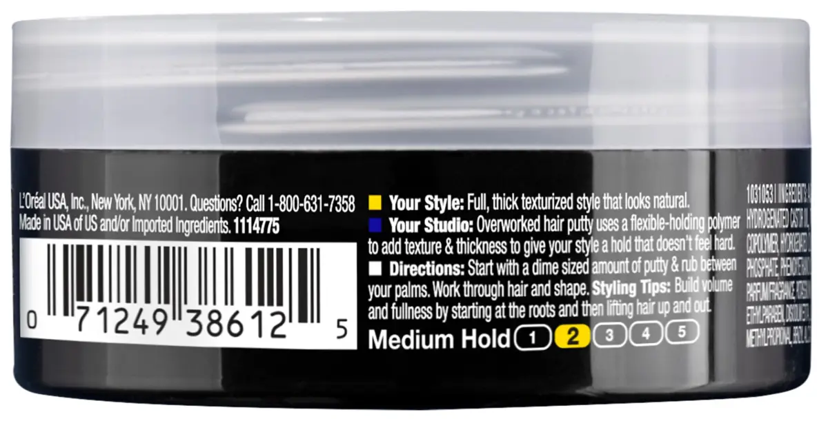 L'Oreal Paris Studio Line Overworked Hair Putty 50ml (1.7 oz) | Natural Texture & Reworkable Hold - view 5