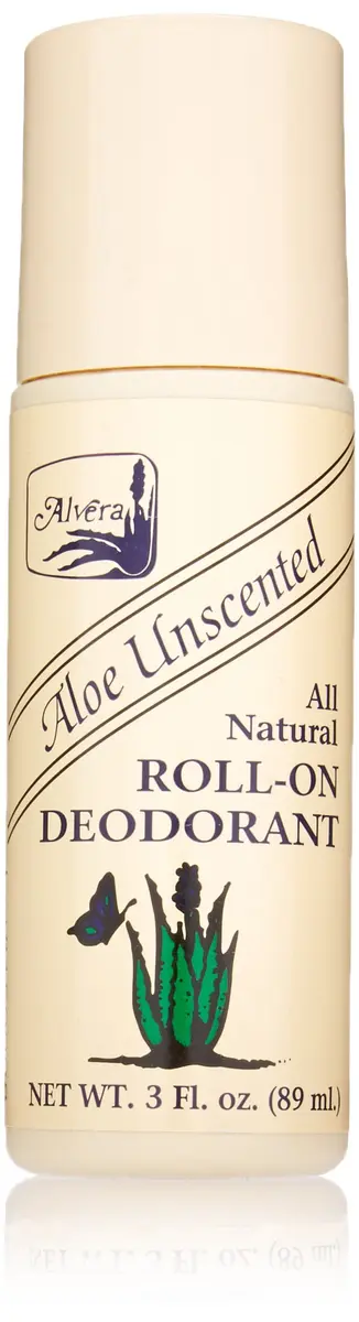 Alvera All Natural Roll-On Deodorant 89ml | Unscented, Aloe & Herb Formula, Hypoallergenic, Long-Lasting, Made in USA - main product image