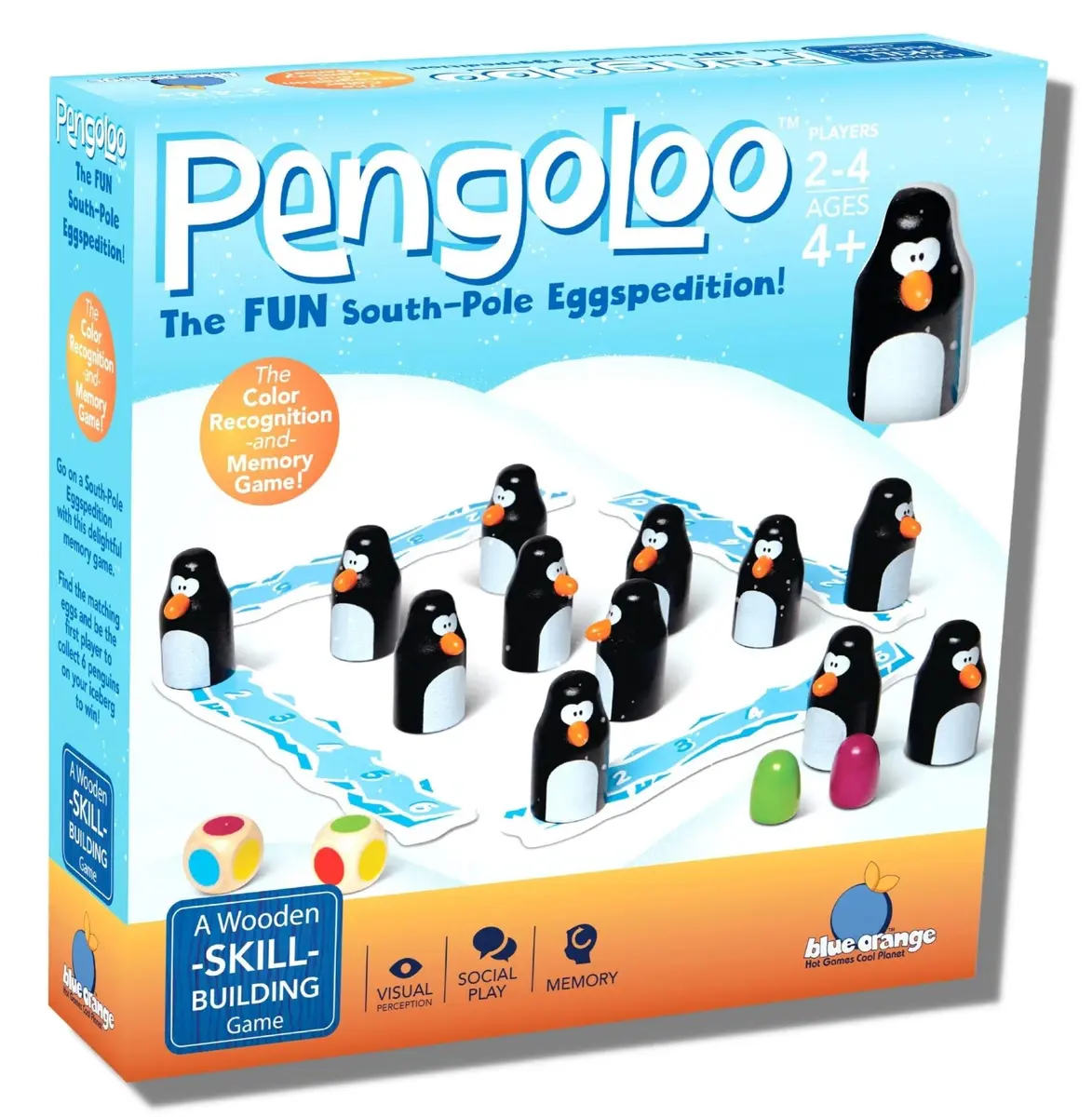 Blue Orange Pengoloo Wooden Tabletop Strategy & Memory Game for Kids Ages 4+ | Award Winner - main product image