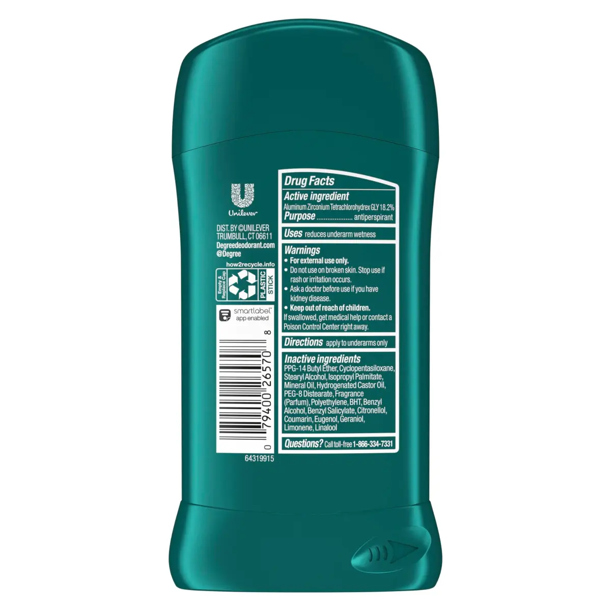 Degree Men Dry Protection Antiperspirant Deodorant, Sport Scent, 2.7 Ounce (Pack of 1) - view 2