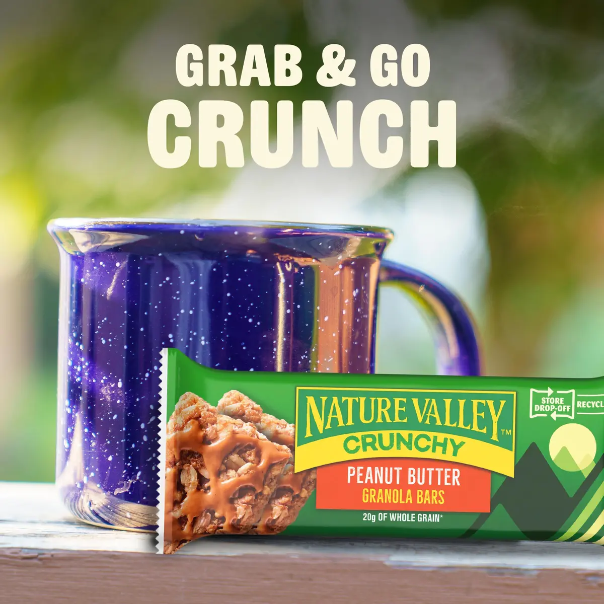 Nature Valley Crunchy Granola Bars Peanut Butter 12 Ct 256g (8.94 oz) | Whole Grain Oats & Peanut Butter - view 7