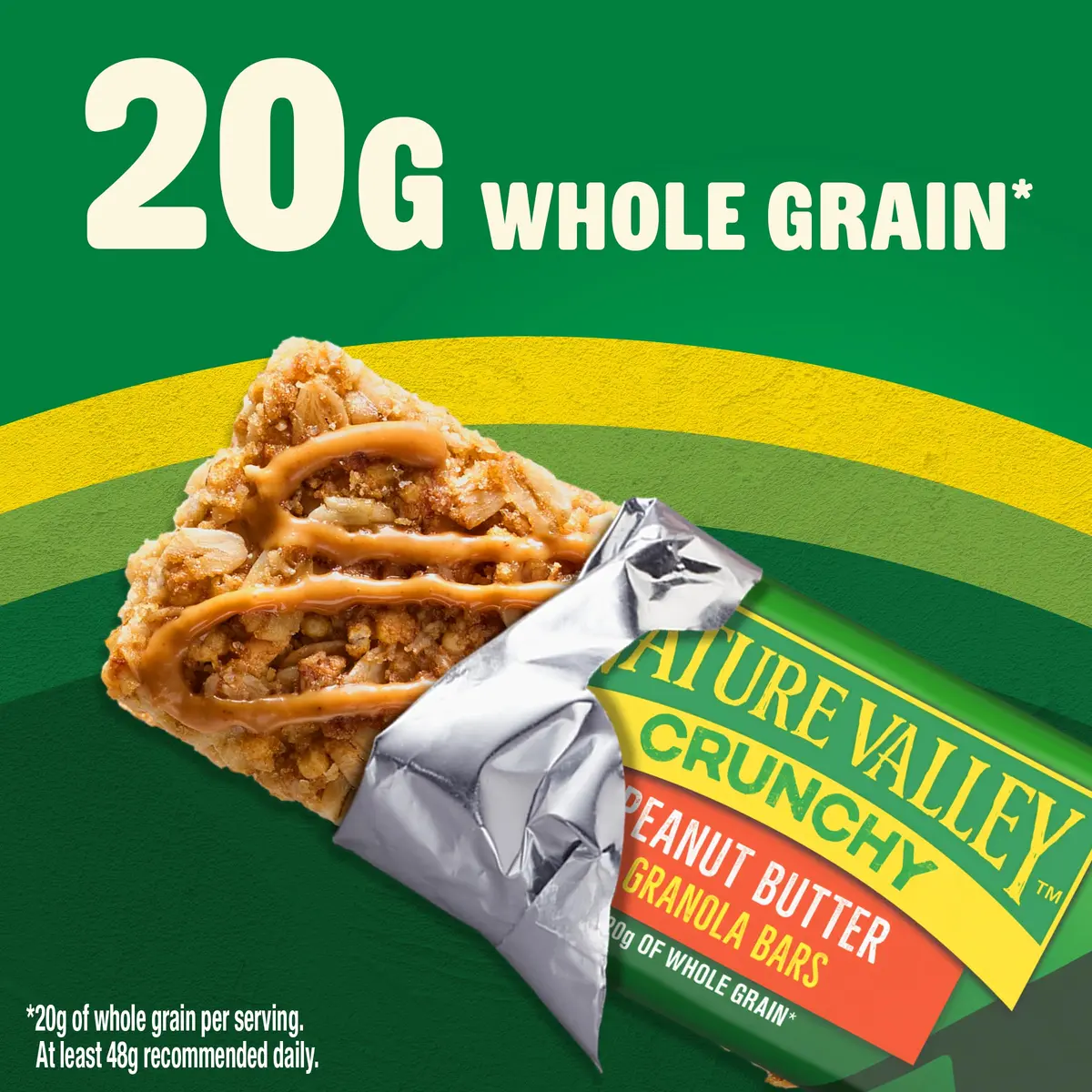 Nature Valley Crunchy Granola Bars Peanut Butter 12 Ct 256g (8.94 oz) | Whole Grain Oats & Peanut Butter - view 4