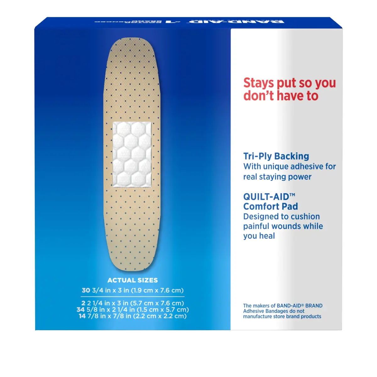 BAND-AID Tru-Stay Sheer Adhesive Bandages Assorted Sizes 80 Count | Dermatologist Tested Wound Dressing - view 3