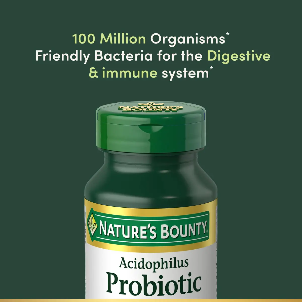 Nature's Bounty Probiotic Acidophilus Tablets 120 Count | Supports Digestive Health - view 4