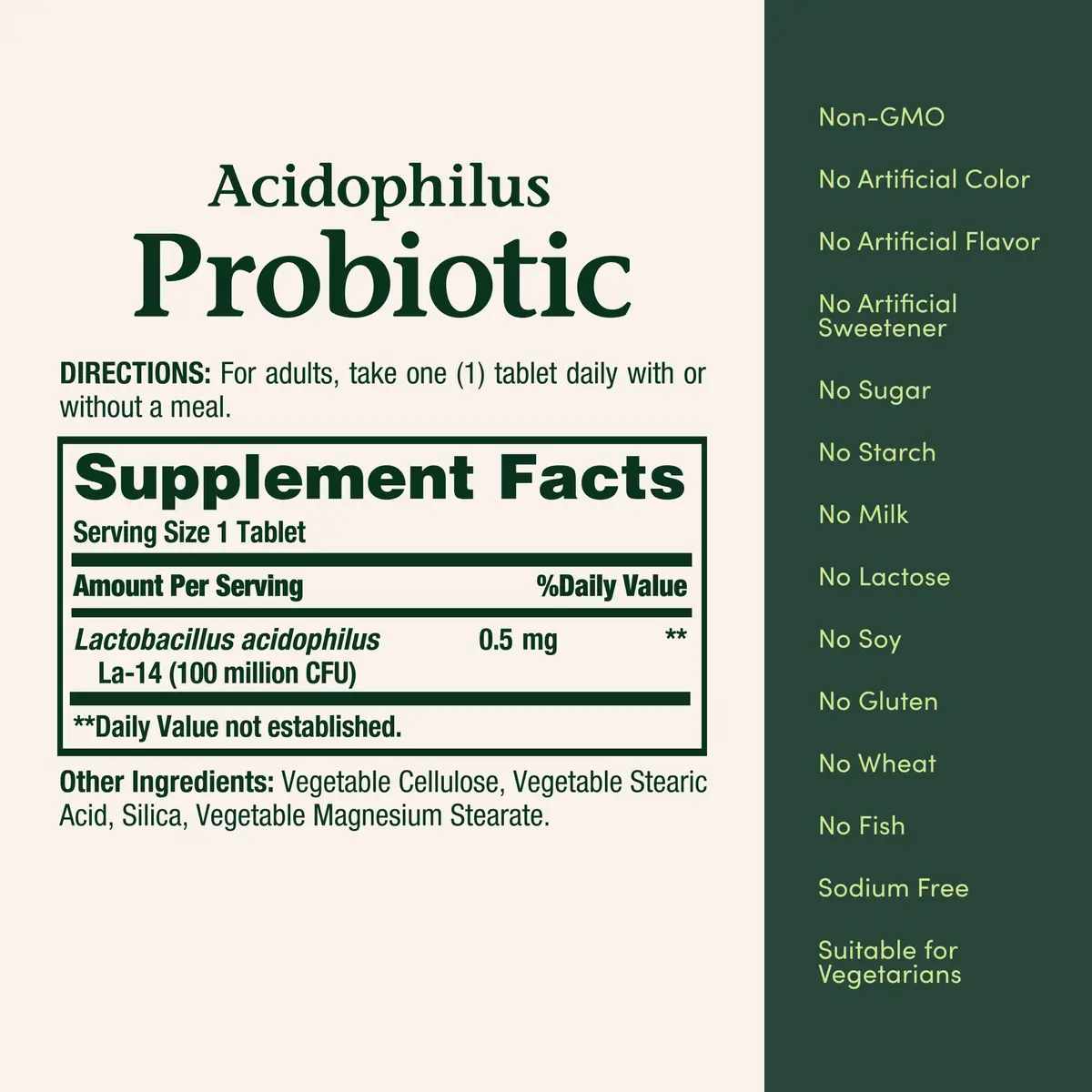 Nature's Bounty Probiotic Acidophilus Tablets 120 Count | Supports Digestive Health - view 7