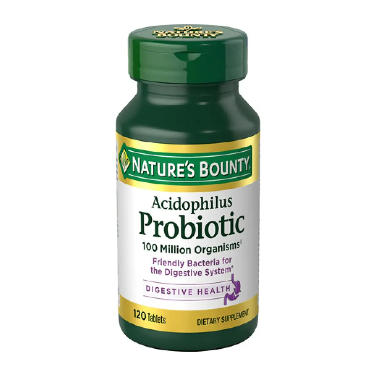 Nature's Bounty Probiotic Acidophilus Tablets 120 Count | Supports Digestive Health - main product image
