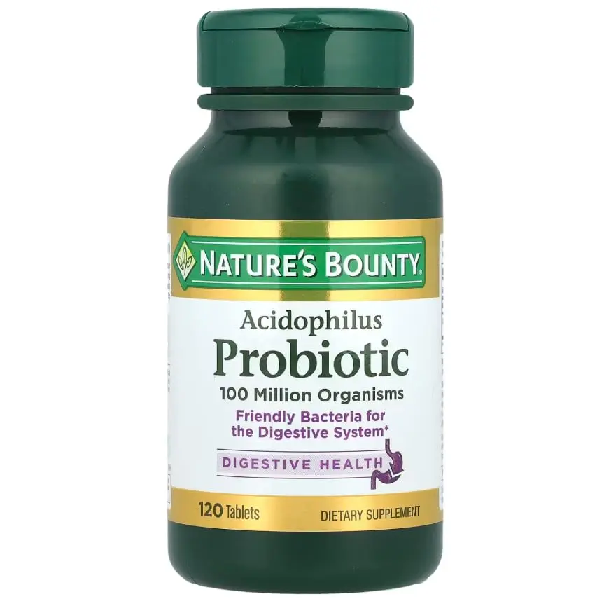 Nature's Bounty Probiotic Acidophilus Tablets 120 Count | Supports Digestive Health - view 3
