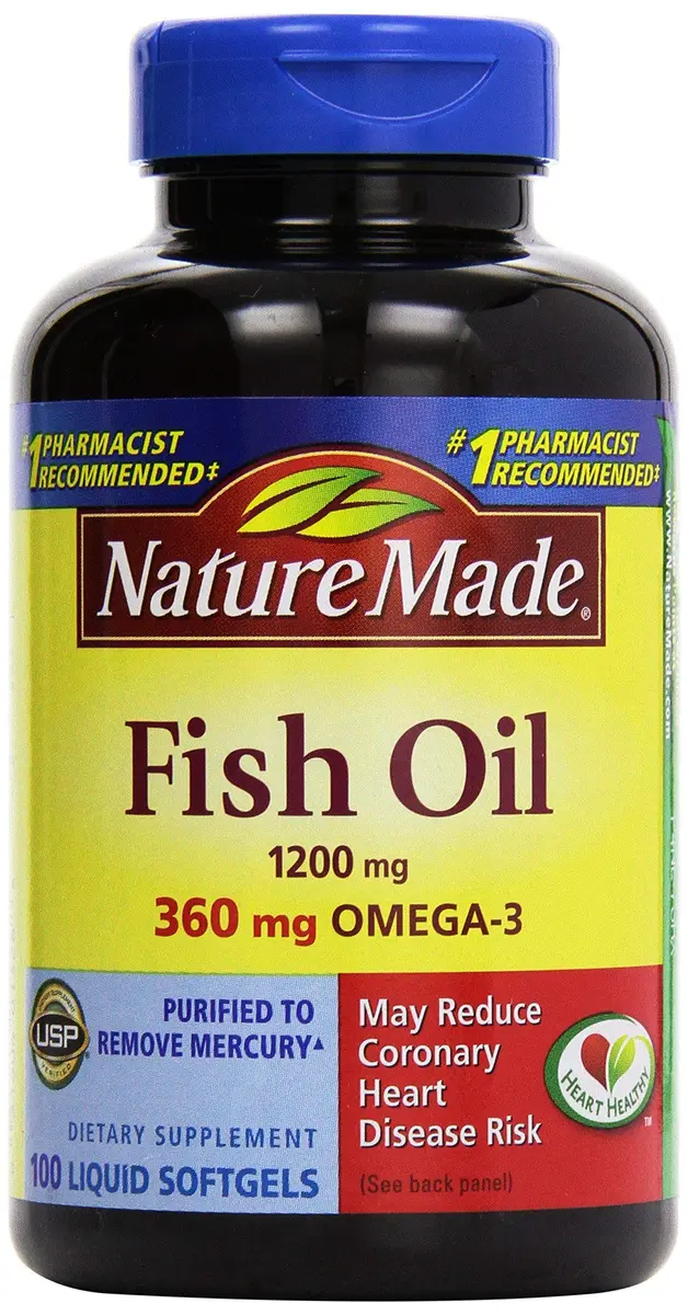 Nature Made Fish Oil Omega 3 Supplements 1200mg Softgels 100 Count | Heart Health Support - main product image