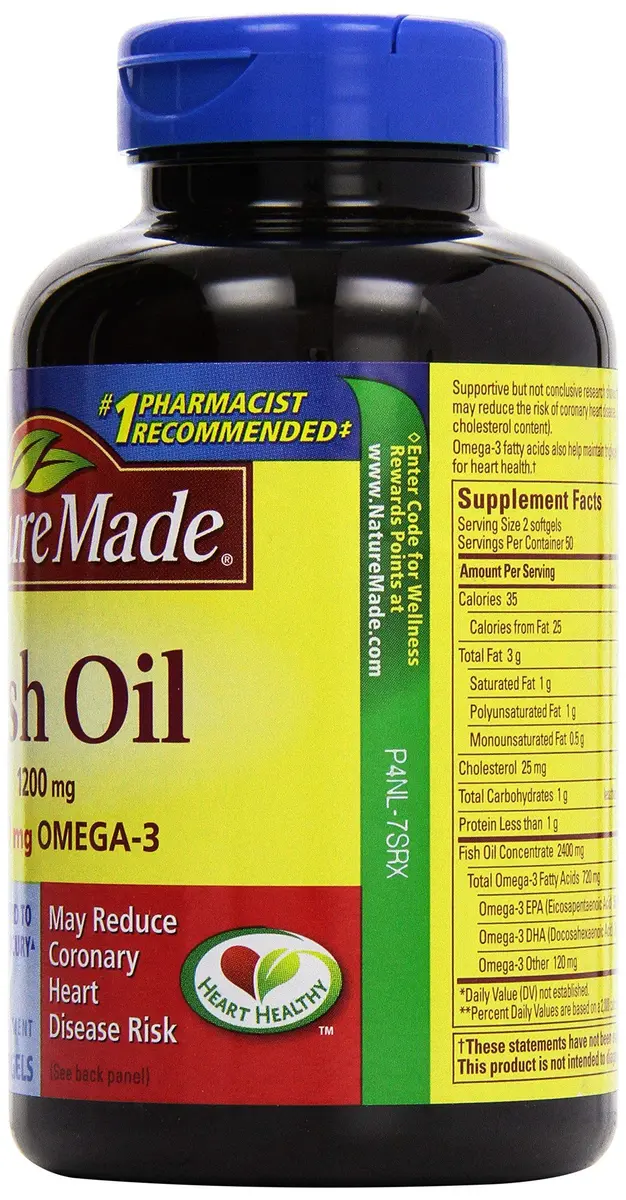 Nature Made Fish Oil Omega 3 Supplements 1200mg Softgels 100 Count | Heart Health Support - view 3
