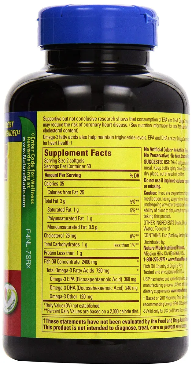 Nature Made Fish Oil Omega 3 Supplements 1200mg Softgels 100 Count | Heart Health Support - view 4