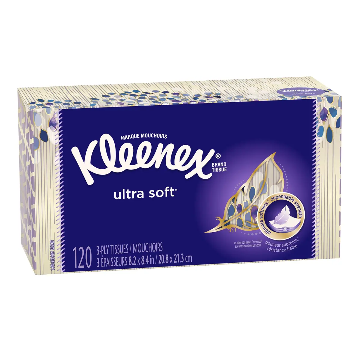 Kleenex Ultra Soft Facial Tissues 120 Count (3-Ply) | America's Softest Tissue - main product image