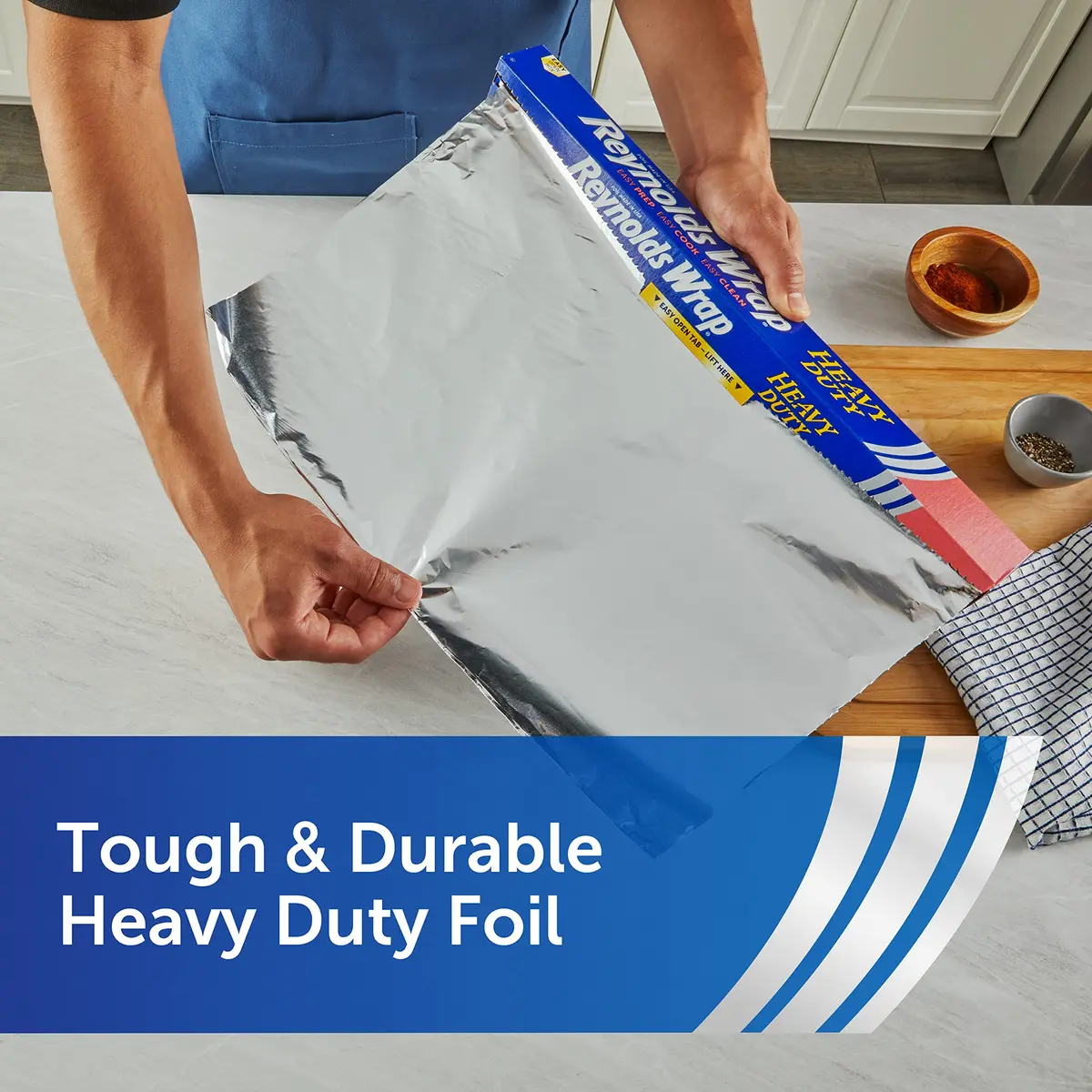 Reynolds Heavy Duty Aluminum Foil Roll, 18 Inch Wide, 37.5 sq ft (1.06 kg) | USA-Sourced for Indian Kitchens - view 4