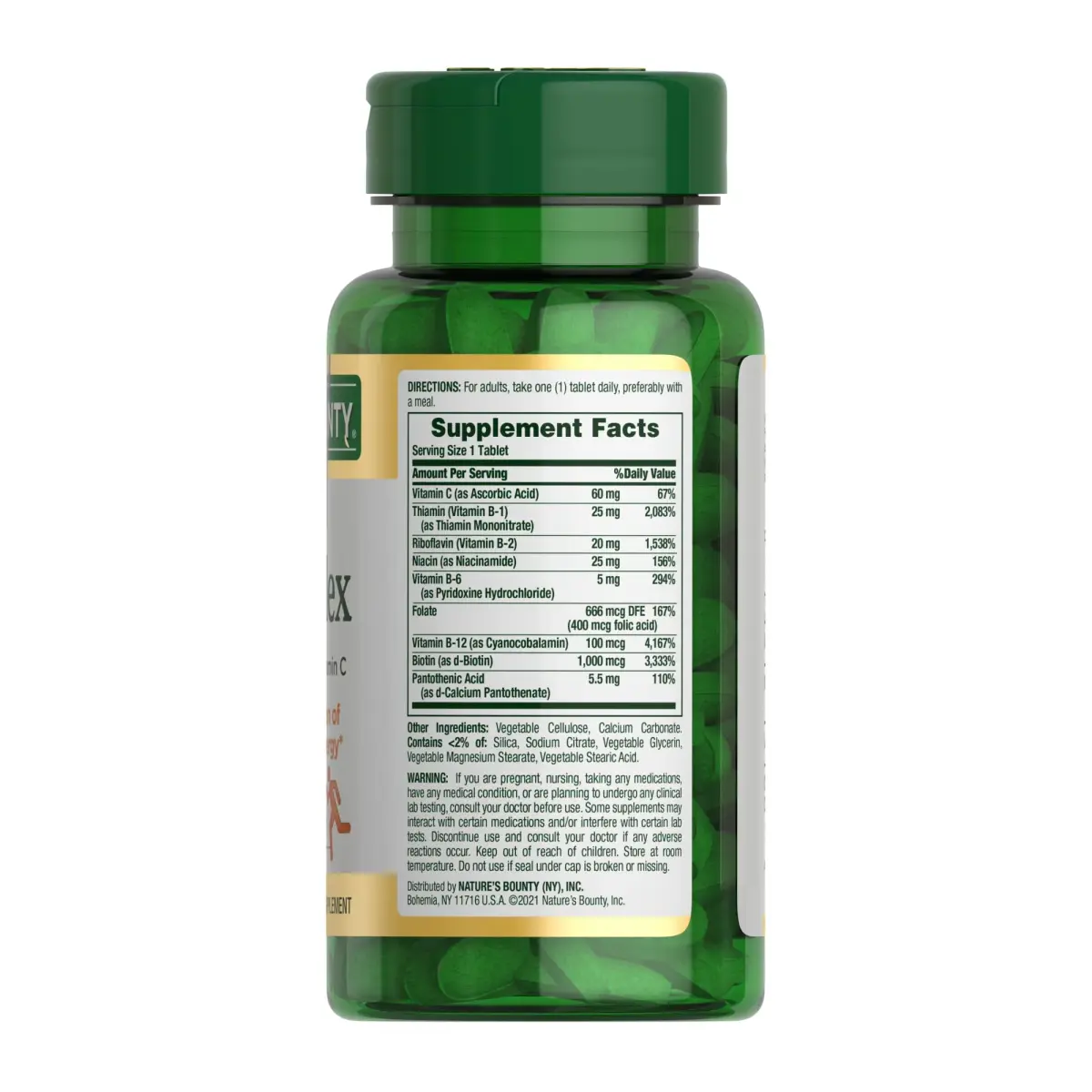 Nature's Bounty Super B Complex Vitamins with Vitamin C & Folic Acid, 150 Tablets | Supports Energy Metabolism & Immune Health - view 6