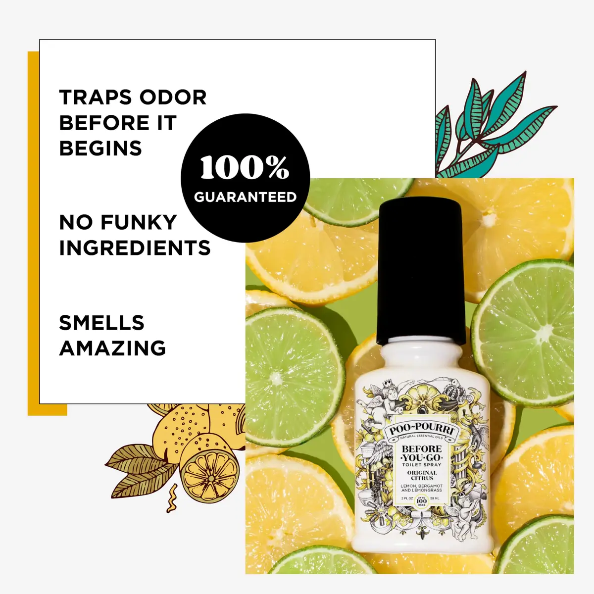 Poo-Pourri Original Toilet Spray 2 oz | Stops Bathroom Odors Before They Begin - view 3