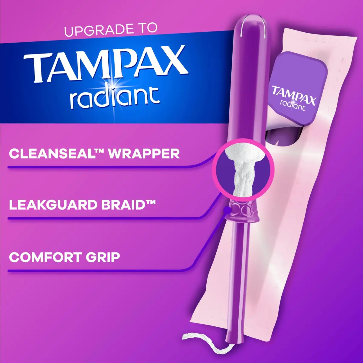 Tampax Cardboard Tampons Super Plus Absorbency 40 Count | #1 U.S. Gynecologist Recommended Tampon Brand - view 9