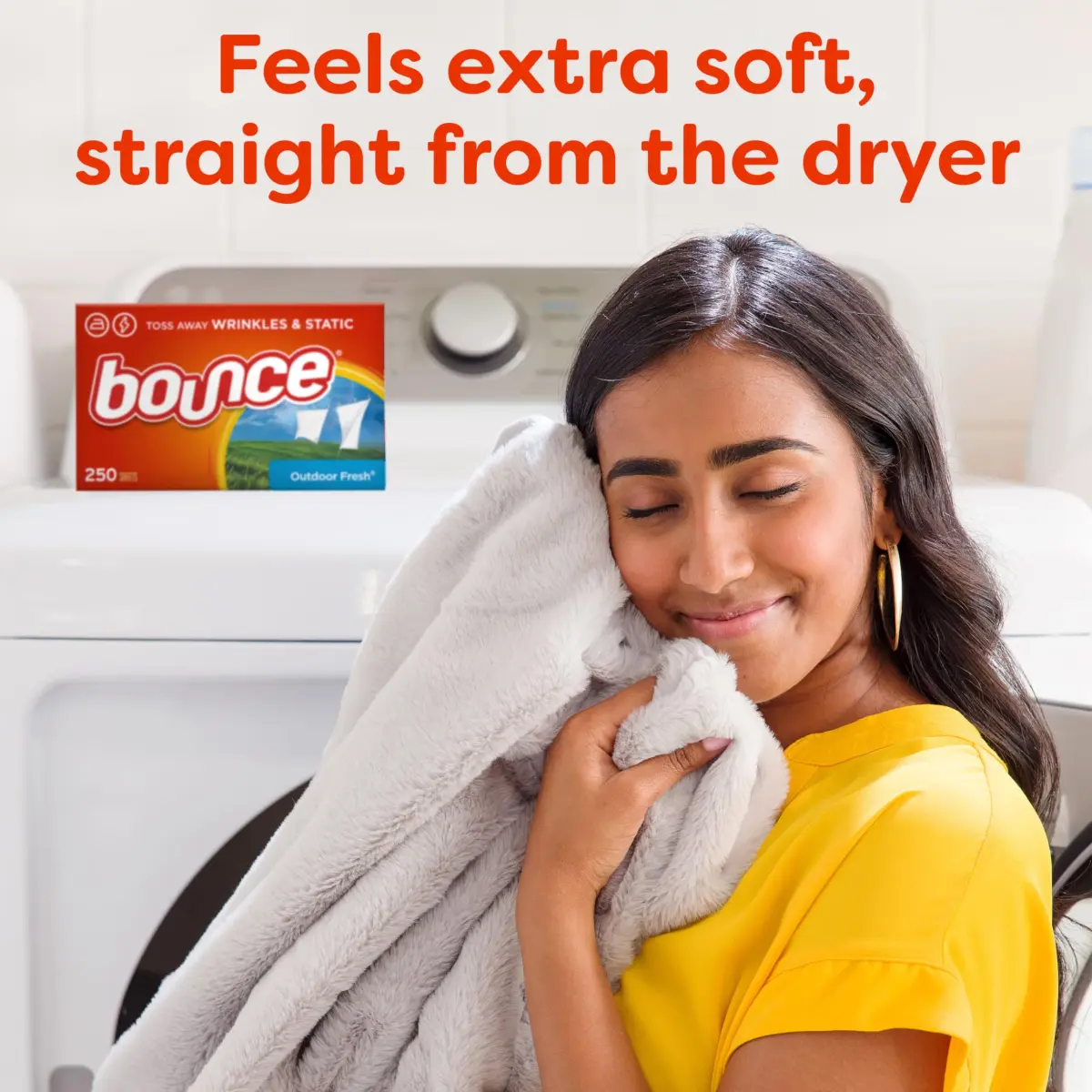 Bounce Fabric Softener Sheets Outdoor Fresh Scent 120 Count | Controls Static Cling & Reduces Wrinkles - view 5