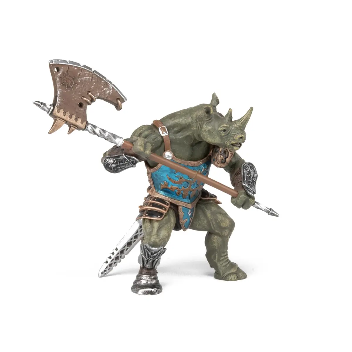 Papo Realistic Mutant Rhinoceros Figurine 83g (2.9oz) | ASTM-Tested Plastic Toy for Kids Ages 3+ - view 3
