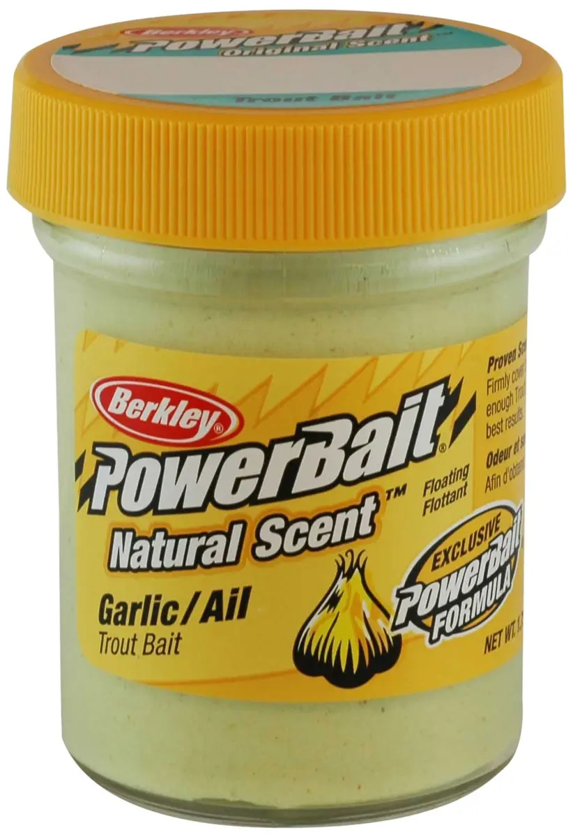 Berkley PowerBait Natural Scent Trout Bait, Garlic, 1.75 oz | Fish Longer & Catch More - main product image