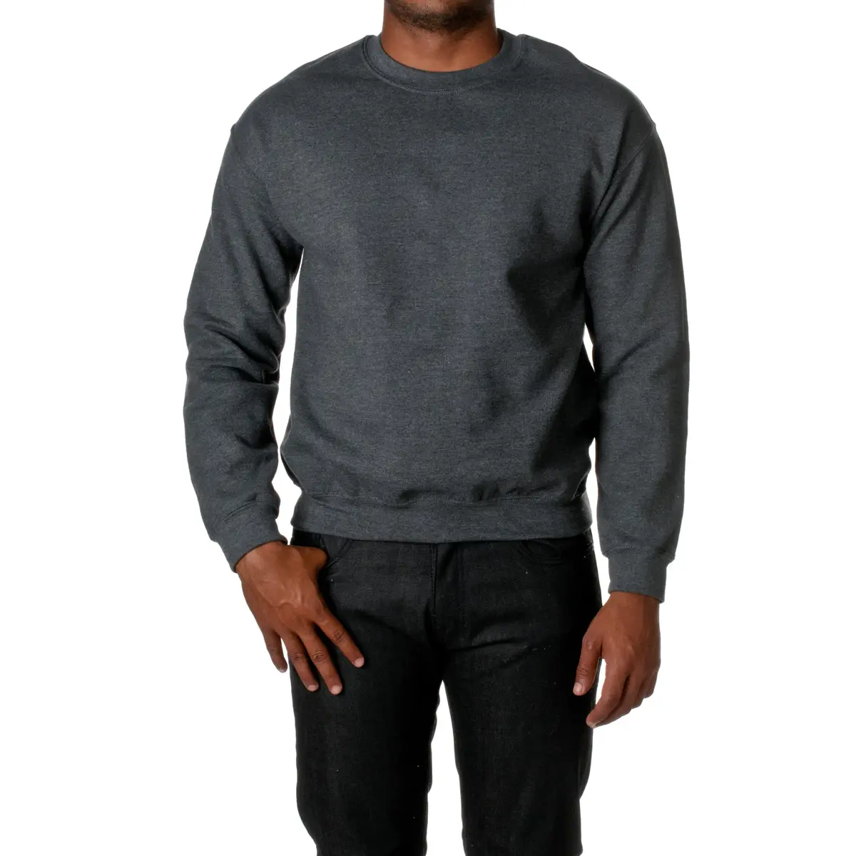 Gildan Heavy Blend Crewneck Sweatshirt 3X-Large Dark Heather | Durable, Preshrunk Cotton/Polyester - main product image