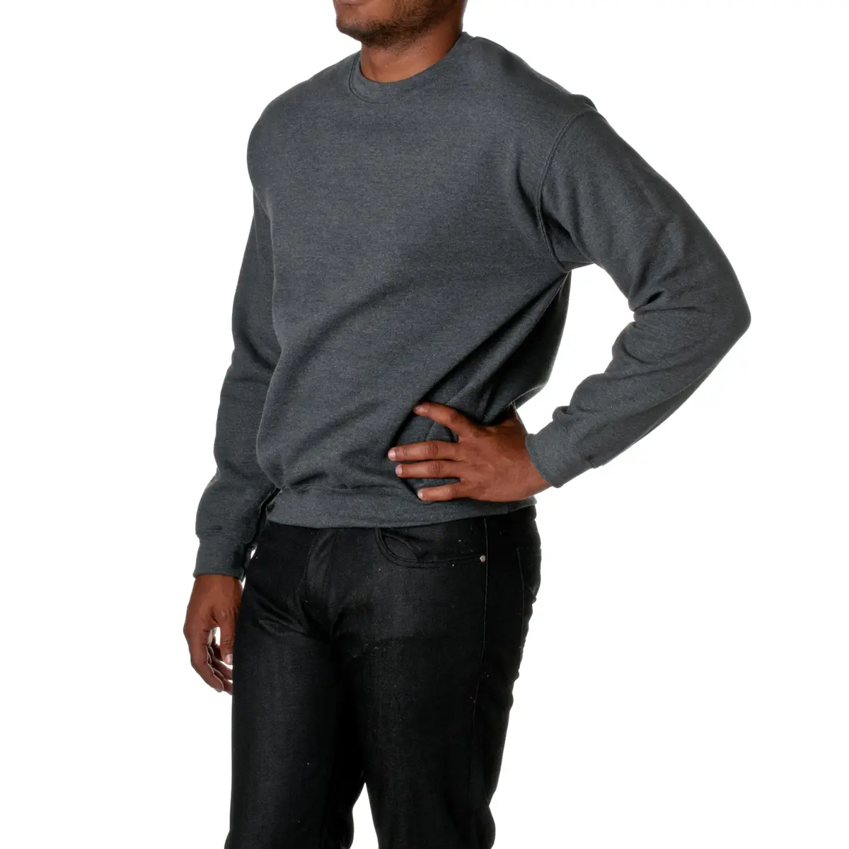 Gildan Heavy Blend Crewneck Sweatshirt 3X-Large Dark Heather | Durable, Preshrunk Cotton/Polyester - view 3