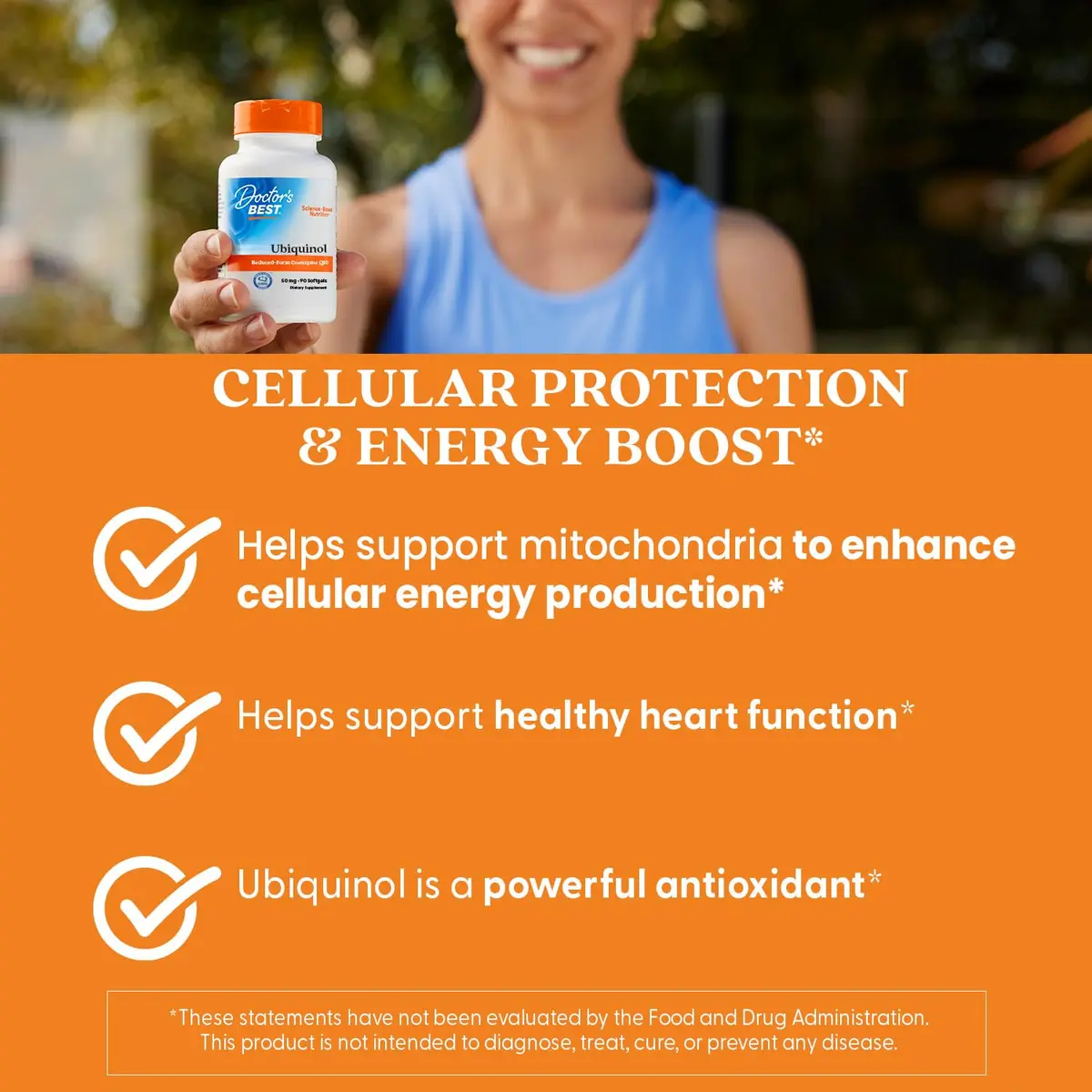 Doctor's Best Kaneka Ubiquinol 50 mg Supplement 90 Count | Heart Health Support with Antioxidant Benefits - view 3