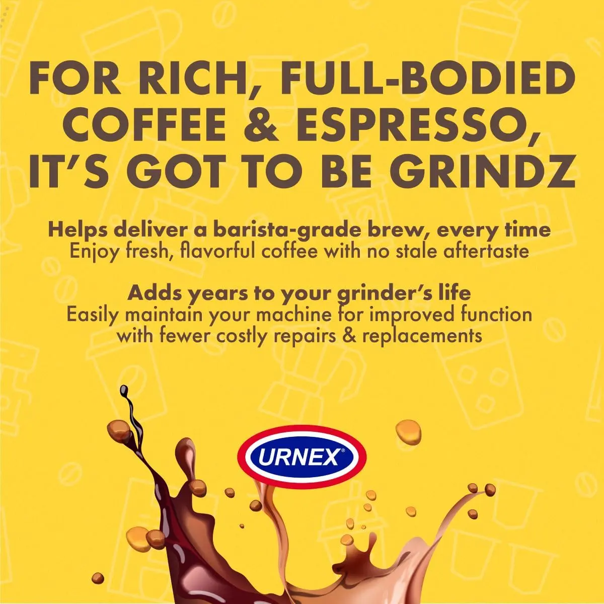 Urnex Grindz Professional Coffee Grinder Cleaning Tablets 102 Count | Cleans Burr and Casing - view 7
