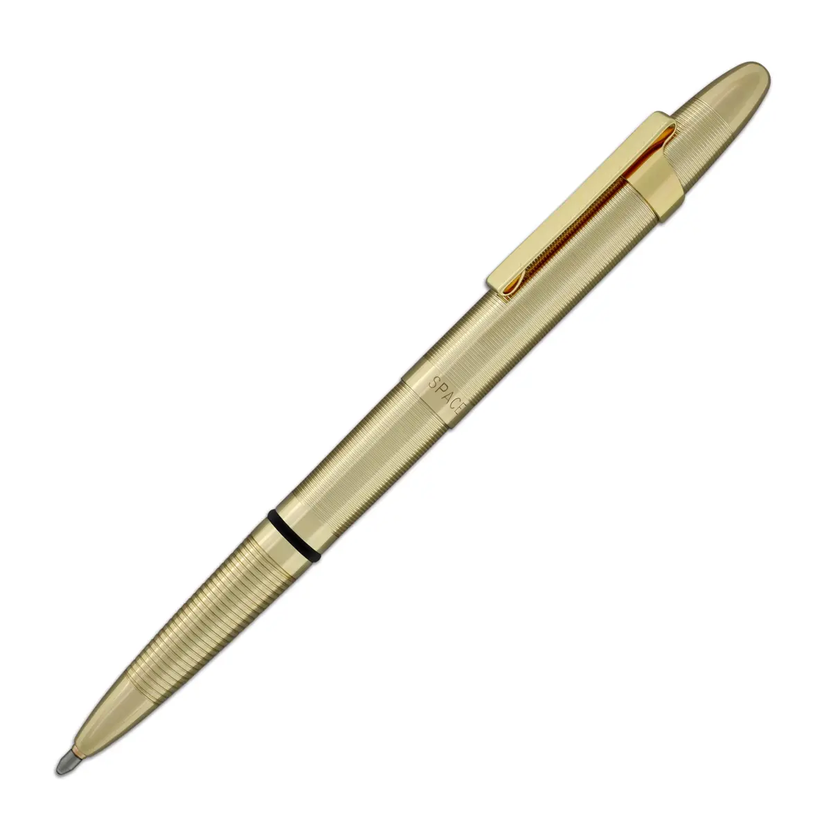 Fisher Bullet Pen - 400 Series - Lacquered Brass | Extreme Temperature & Zero Gravity Performance - view 2
