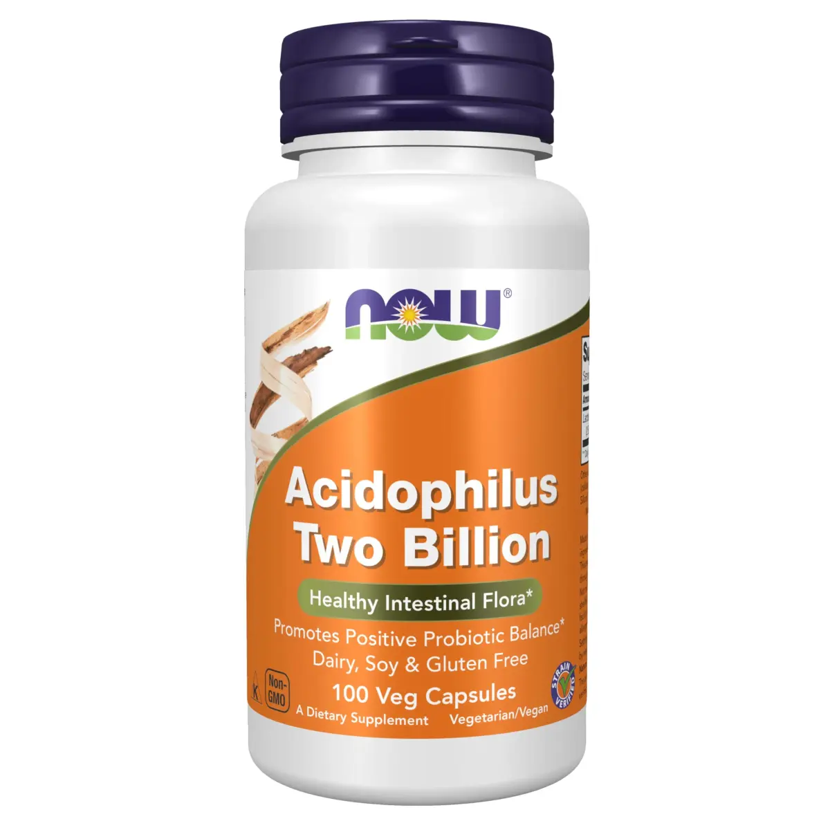 NOW Foods Acidophilus Two Billion Veg Capsules 100 Count | Healthy Intestinal Flora - main product image