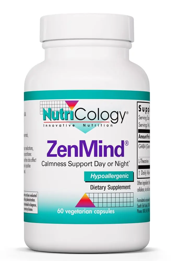 Allergy Research Group ZenMind 550 mg GABA & 200 mg L-Theanine | Supports Relaxation Day & Night - main product image
