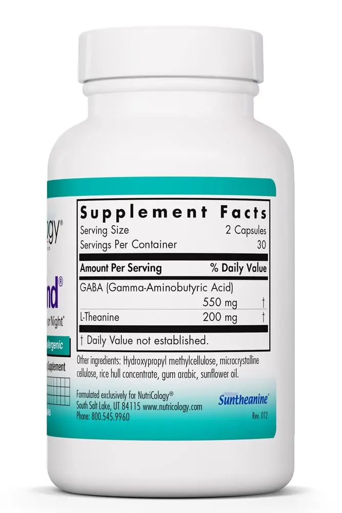 Allergy Research Group ZenMind 550 mg GABA & 200 mg L-Theanine | Supports Relaxation Day & Night - view 2