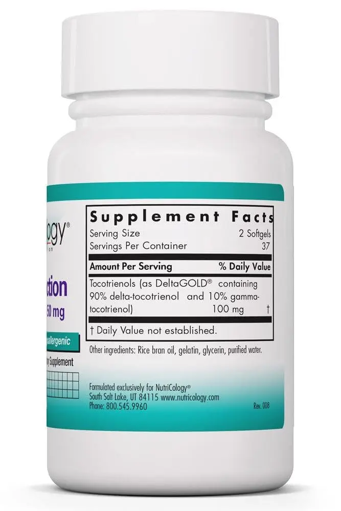 Allergy Research Group Delta-Fraction Tocotrienols 75 Softgels | Annatto-Derived Vitamin E Antioxidant Support - view 2