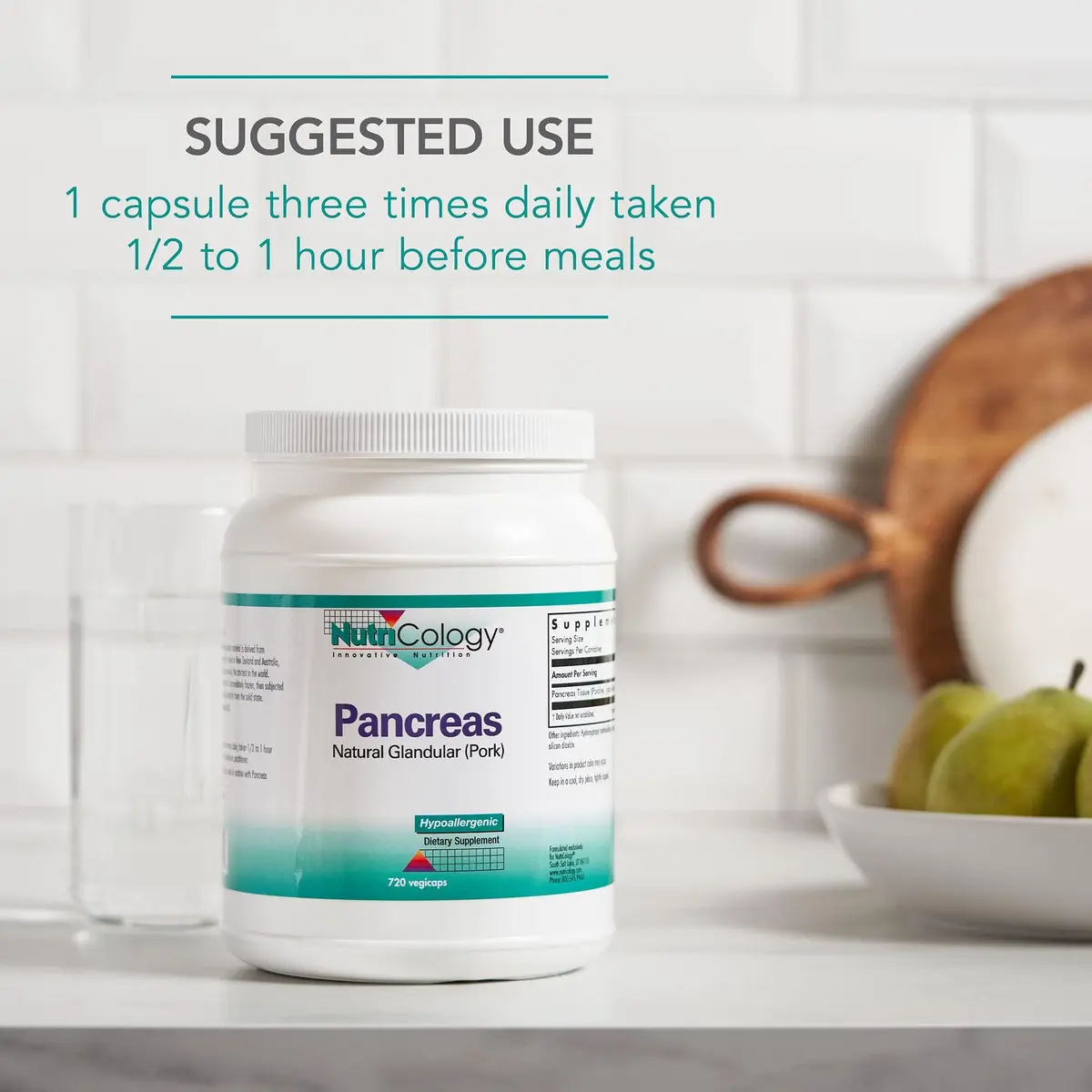 Allergy Research Group Pancreas Natural Glandular 425 mg Pork | Supports Digestive & Metabolic Function - view 6