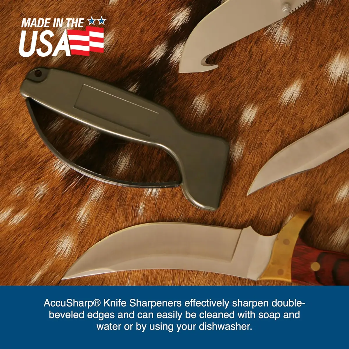 AccuSharp OD Green Knife Sharpener | Restores & Hones Straight & Serrated Knives - view 6