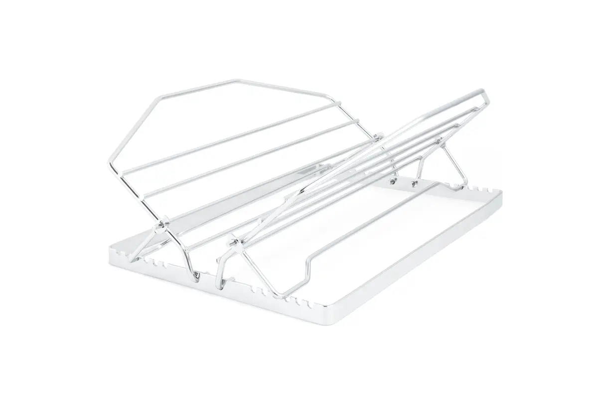 Fox Run Adjustable Roasting Rack 11.25 x 10 x 5 inches Metallic | Fits Most Pans, Elevates Roasts, Easy to Clean - main product image