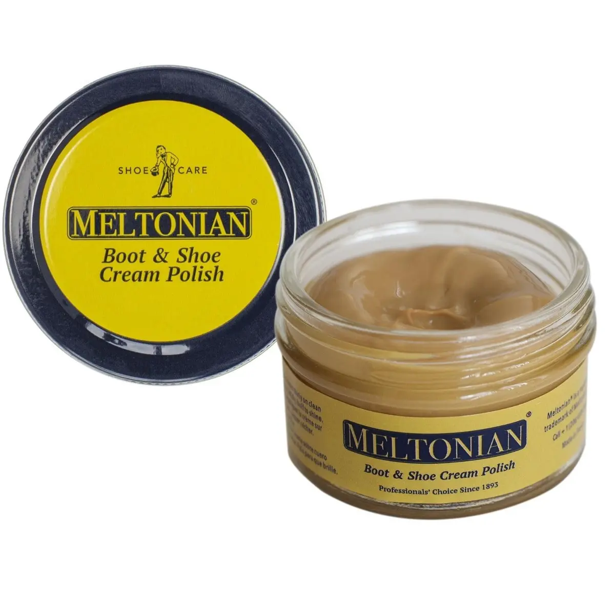 Meltonian Cream Shoe Polish - Leather & Boot Polish, Light Brown, 1.7oz | Restores & Protects - main product image