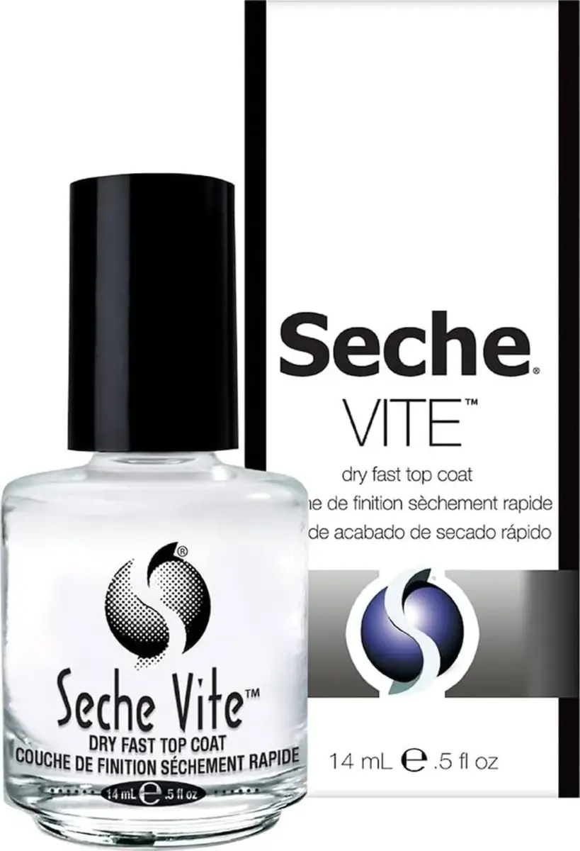 Seche Vite Dry Fast Top Coat 15ml (0.5 fl oz) | High Gloss Shine & Chip Resistance - main product image