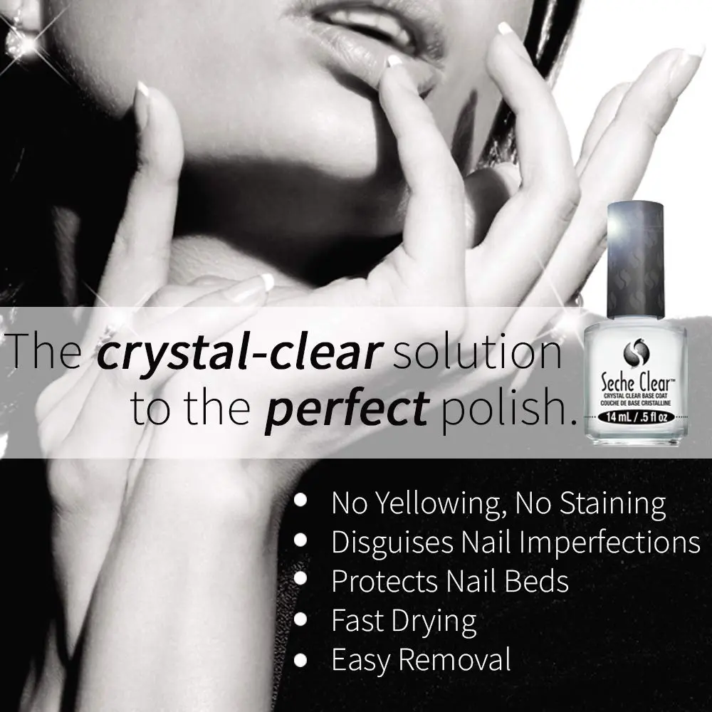 Seche Clear Base Coat 15ml (0.5 Fl Oz) | Professional Nail Prep for All Polish Types - view 3