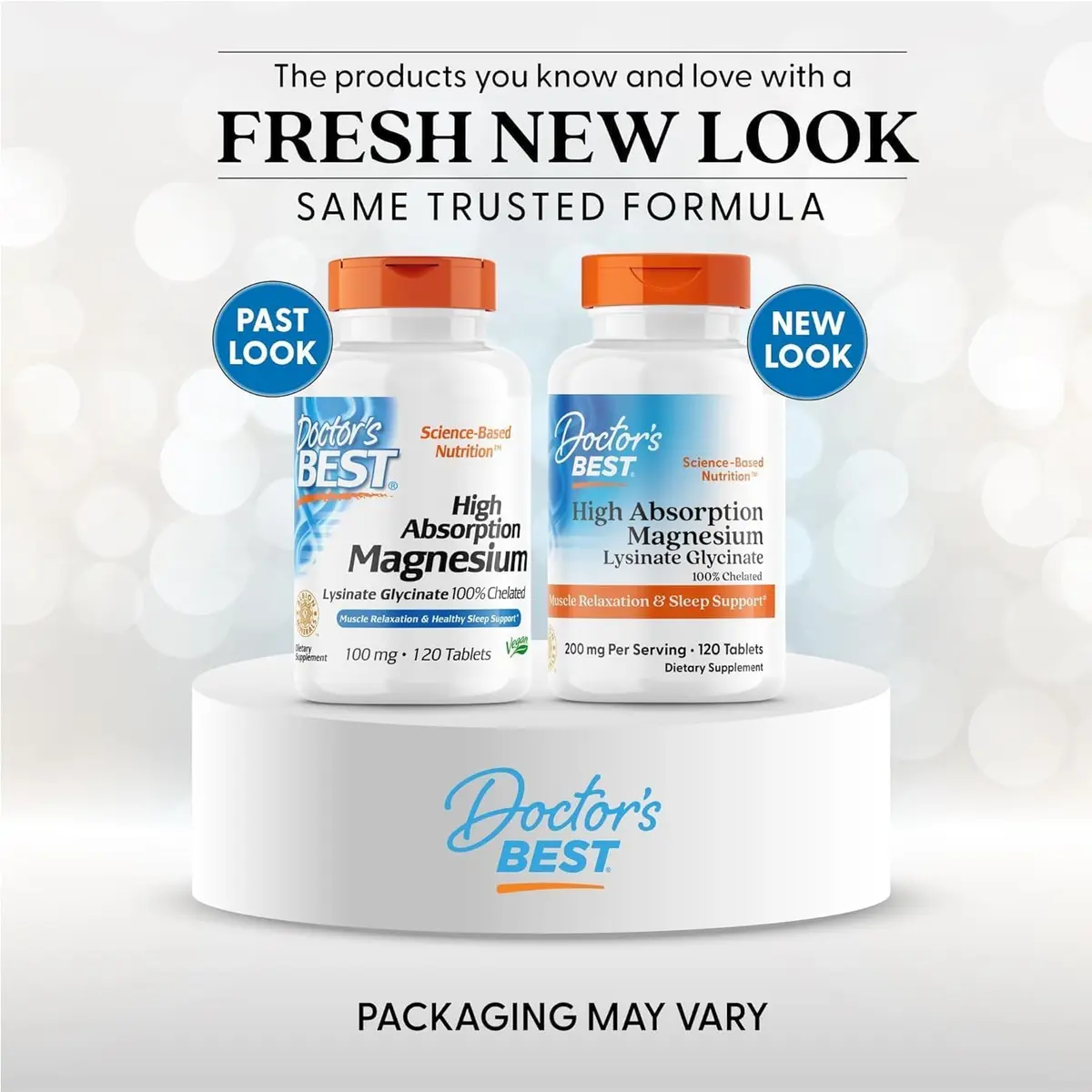 Doctor's Best High Absorption Magnesium Glycinate Lysinate Supplement 200mg 120 Count Tablets | Sleep Support & Muscle Relaxation - view 2