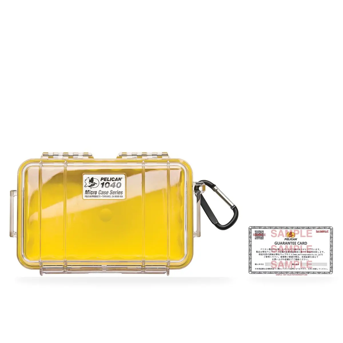 Pelican 1040 Micro Case (Yellow/Clear) | Water-Resistant IP67 Protection for Small Electronics - main product image