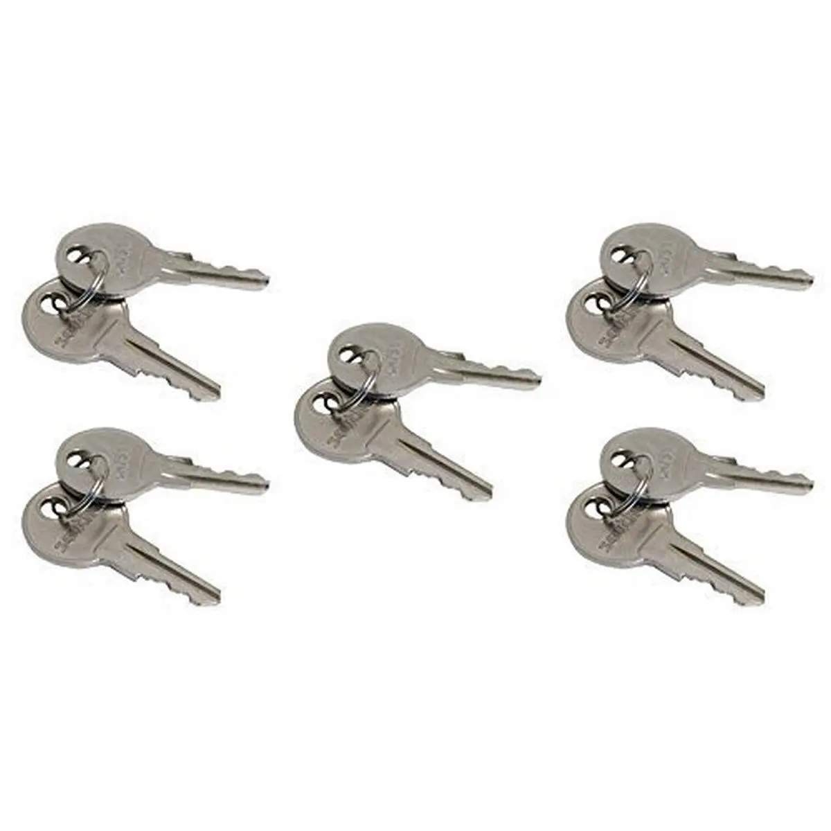 Southco CH751 Keys for RV Campers, Cabinets, Push Locks (10 Keys) | Nickel Plated Steel OEM Keys - main product image