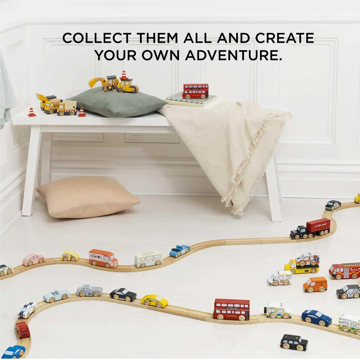 Le Toy Van London Car Set Premium Wooden Toys for Kids Ages 3 Years & Up (TV267), 7-pk | London-Themed Wooden Vehicles - view 5