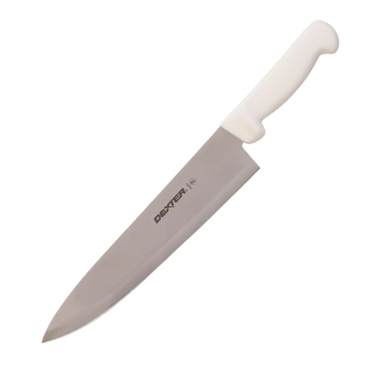Dexter 10” Cook’s Knife – P94802, High-Carbon Stainless Steel Blade, White Handle, Hand-Honed Edge, Made in USA | Precision Slicing - main product image