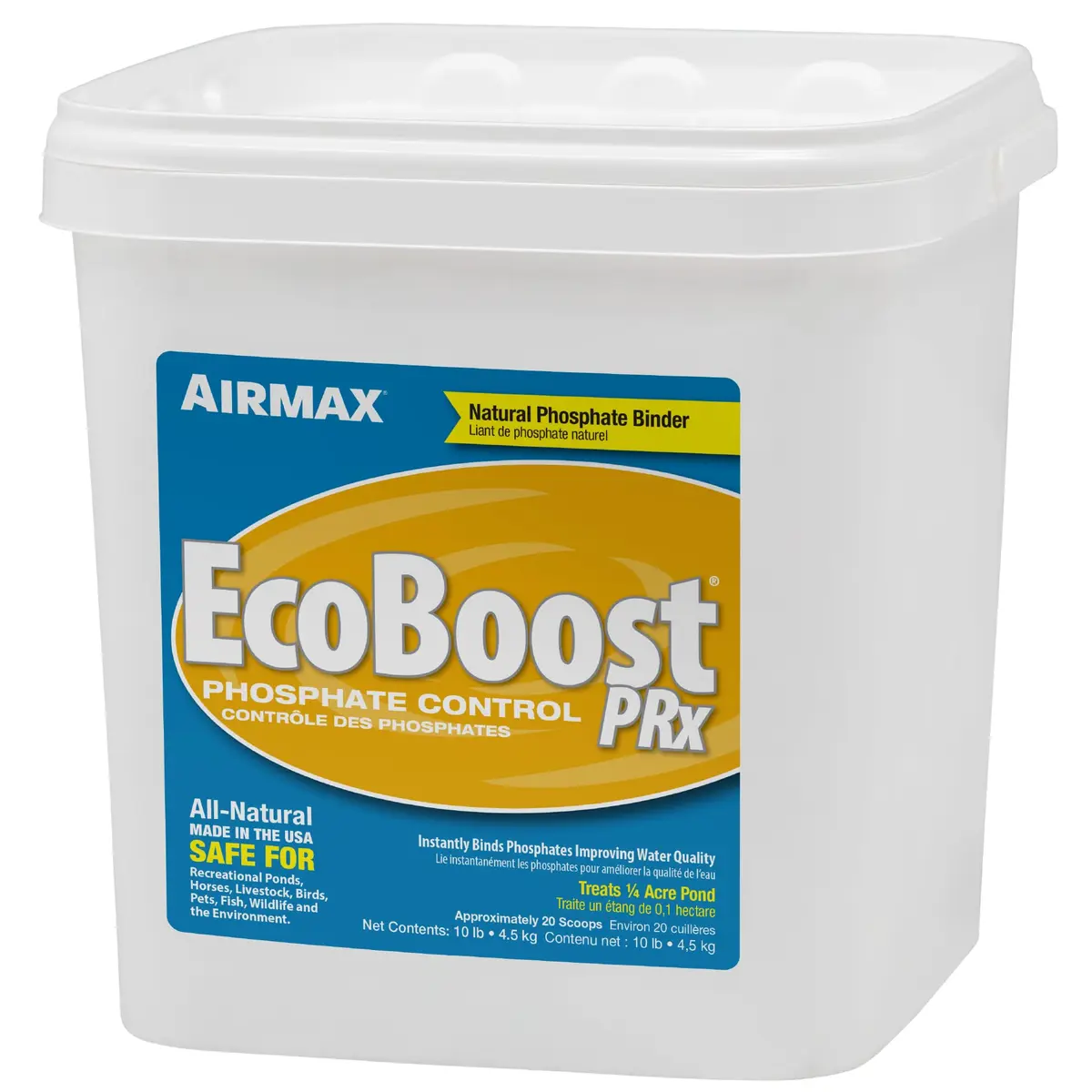 Airmax EcoBoost PRx Natural Pond Water Clarifier Binds Phosphates 10 lb | Safe, Natural Water Treatment for Ponds - main product image
