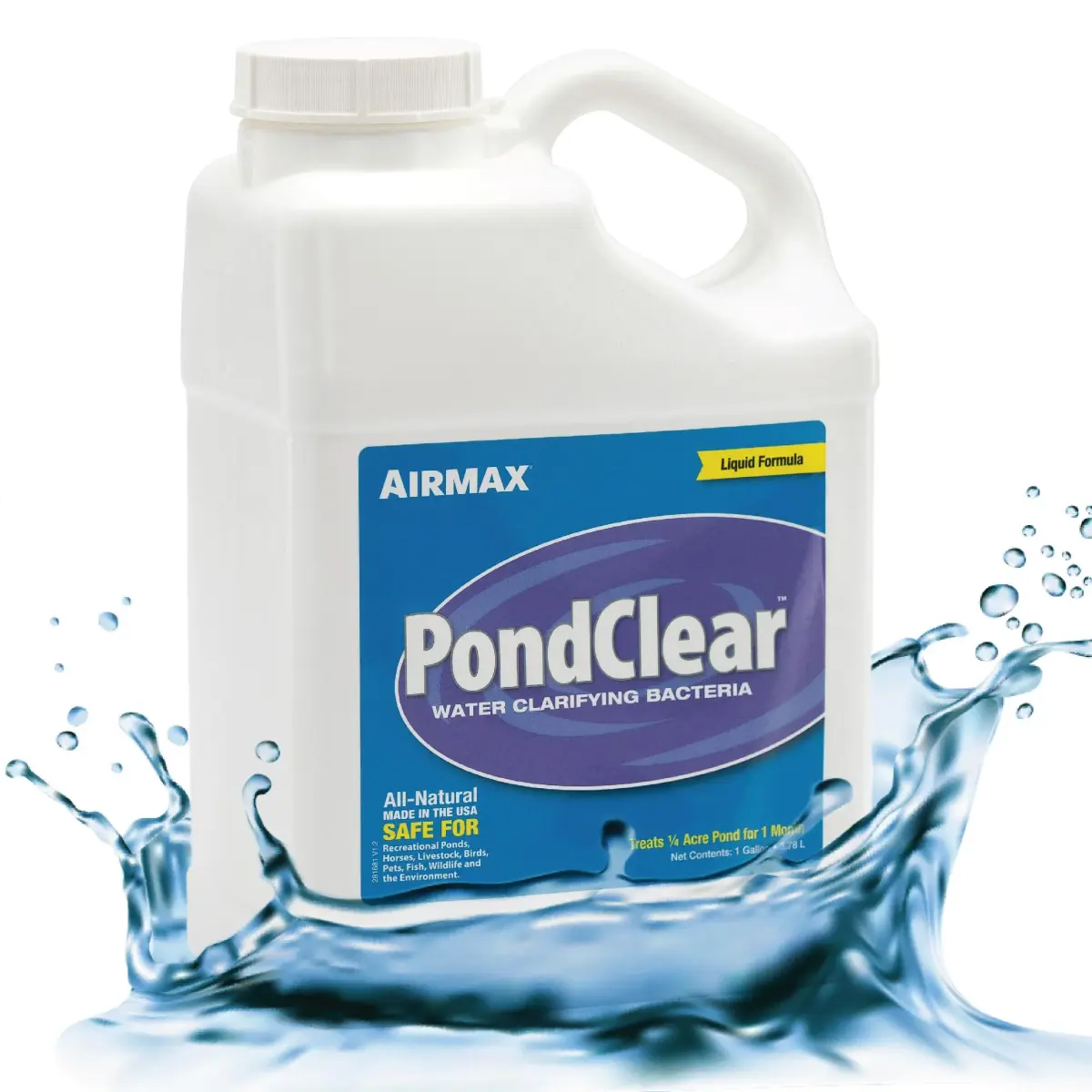 Airmax PondClear Liquid Bacteria Water Clarifier for Ponds & Lakes, 1 Gal - main product image