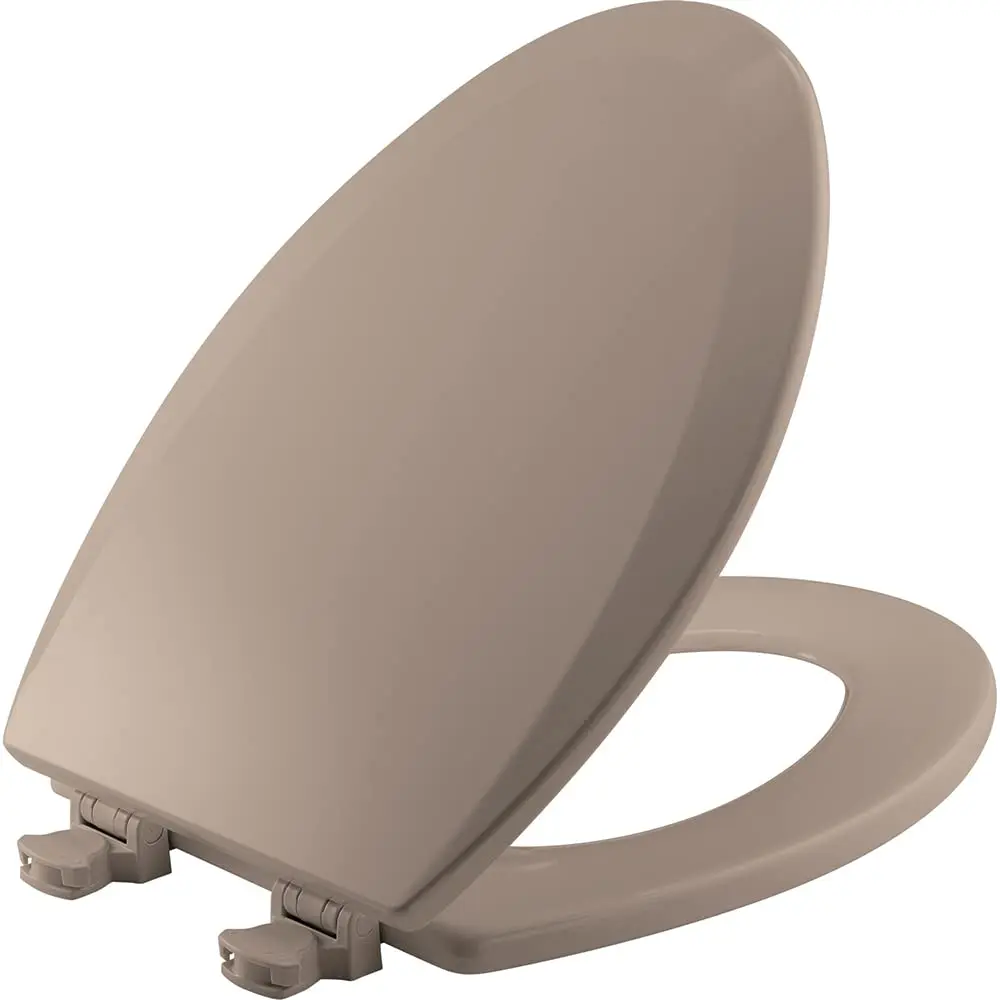 Bemis Toilet Seat with Easy Clean & Change Hinges | Elongated, Fawn Beige, USA Made - main product image