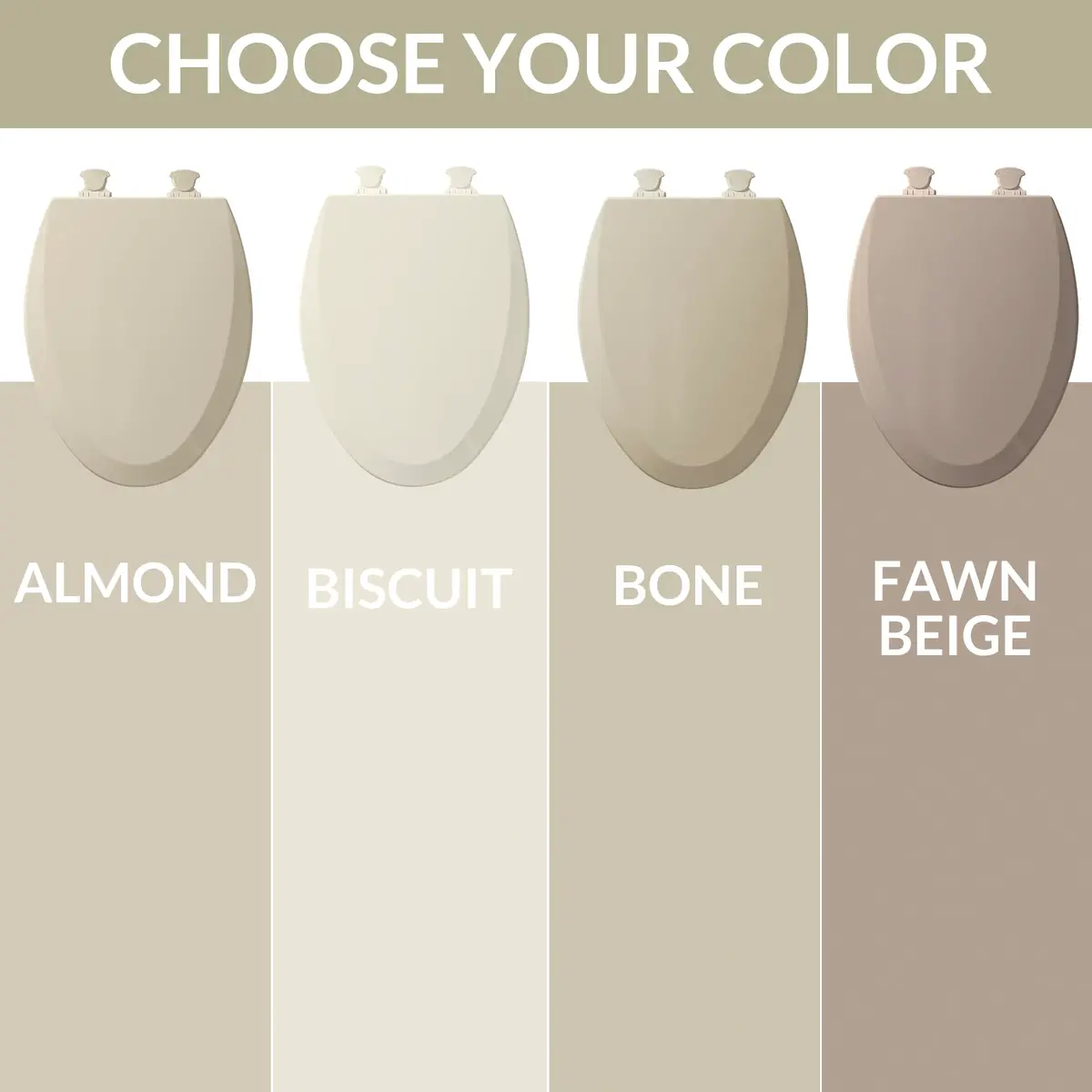 Bemis Toilet Seat with Easy Clean & Change Hinges | Elongated, Fawn Beige, USA Made - view 3