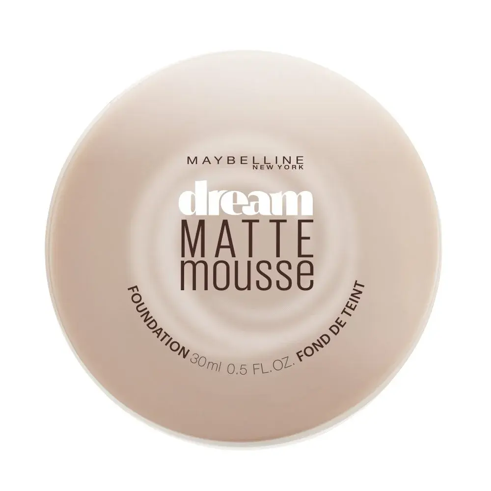 Maybelline New York Dream Matte Mousse Foundation Porcelain Ivory 18ml (0.64 fl. oz.) | Flawless Soft-Focus Matte Finish - main product image